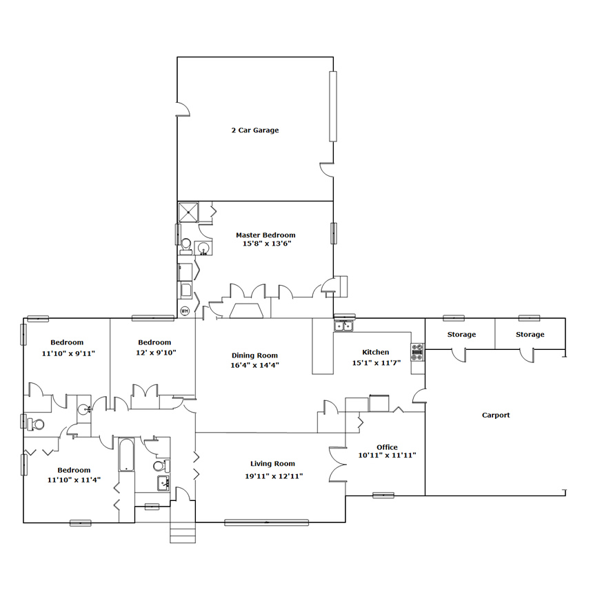 1433 Woodlawn Ave , Columbia SC 29209 - Interactive FLoor Plan