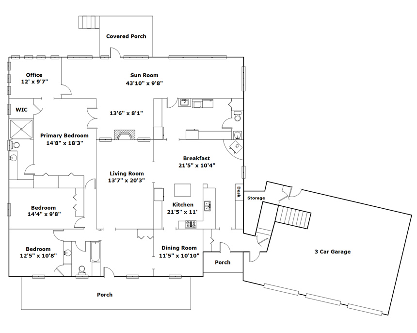 2710 Old Lexington Hwy , Chapin SC 29036 - Interactive FLoor Plan